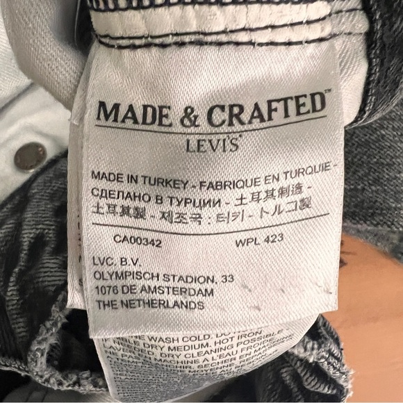 Levi's Men's Made & Crafted Tack Slim Charcoal Straight Jeans - Picture 7 of 7